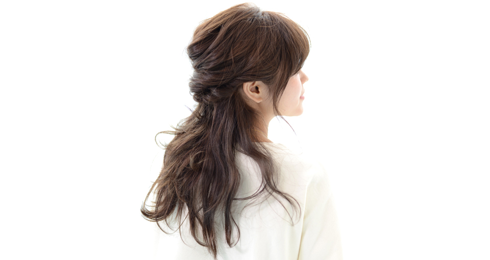 簡単ハーフアップアレンジ