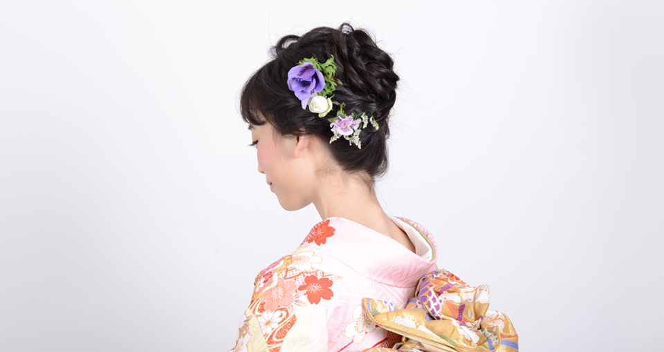 【振袖】ローズヘアアレンジ