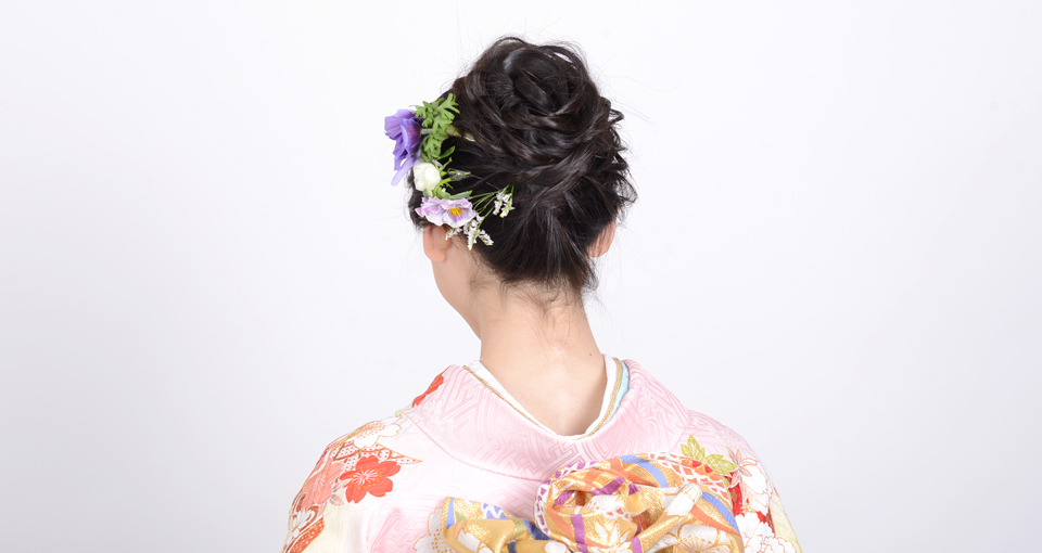 【振袖】ローズヘアアレンジ