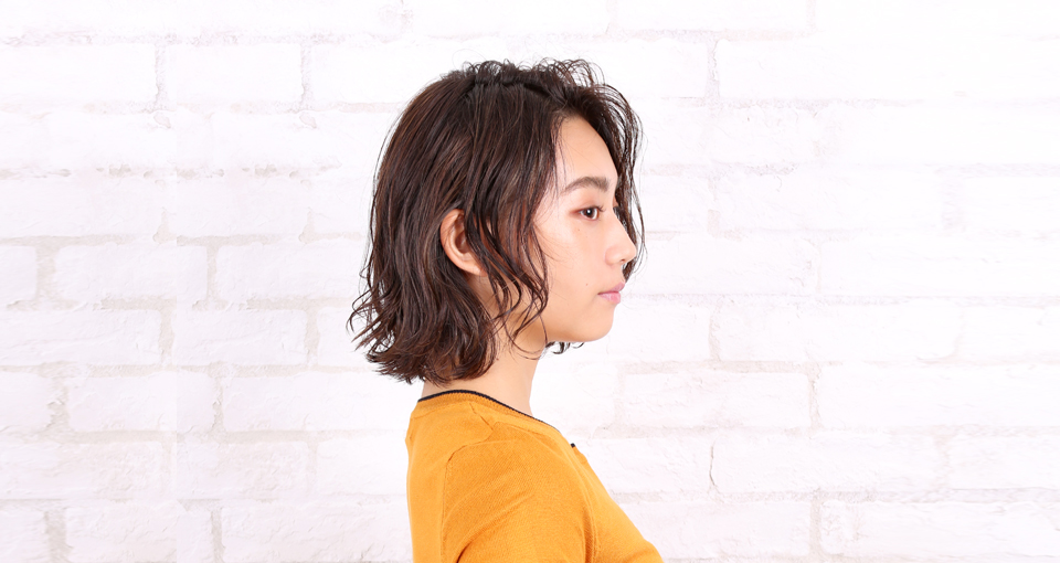 外国人風ウェーブボブ