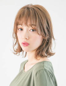 外はねシースルーボブ