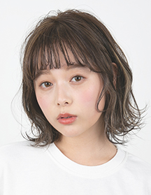 シースルーバング×ゆるふわボブ