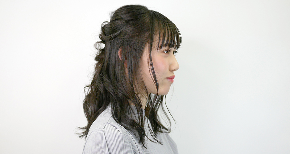 簡単華やかハーフアップ