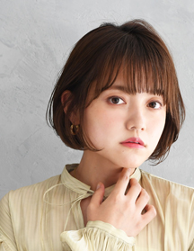 ひし形シルエットの小顔ボブ