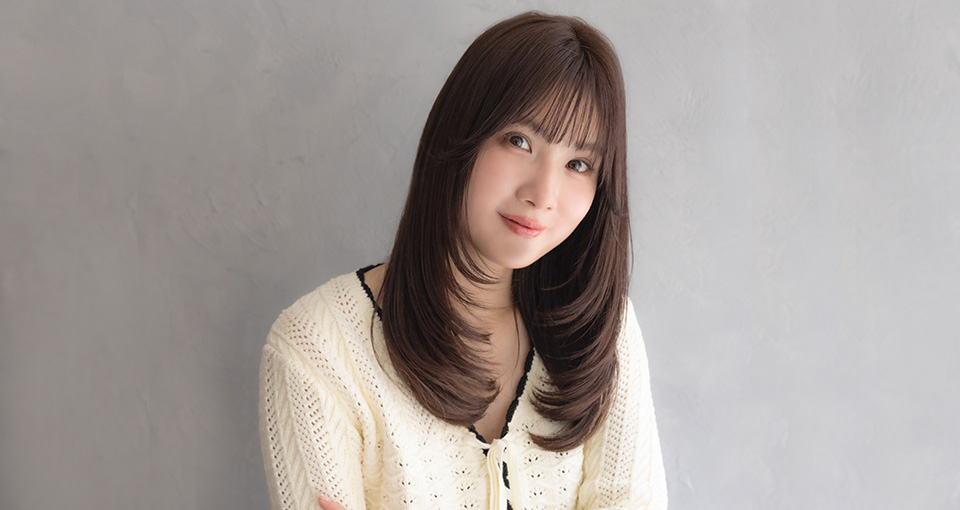 ハイレイヤー×内巻きワンカール